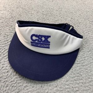 VTG CSX Transportation Railroad Hat Cap Mens Visor One Size Headwear Train